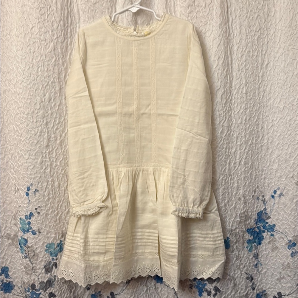 Mini Boden laced embroidered dress 8-9y